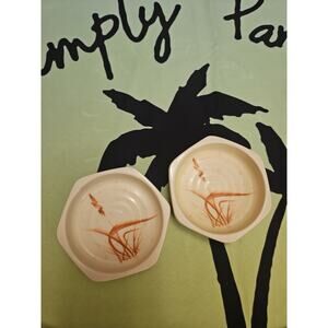 Yanco China OR-3001 Orchis Asian Pattern Melamine 3.5 oz. Hexagon Dish Set Of 2!